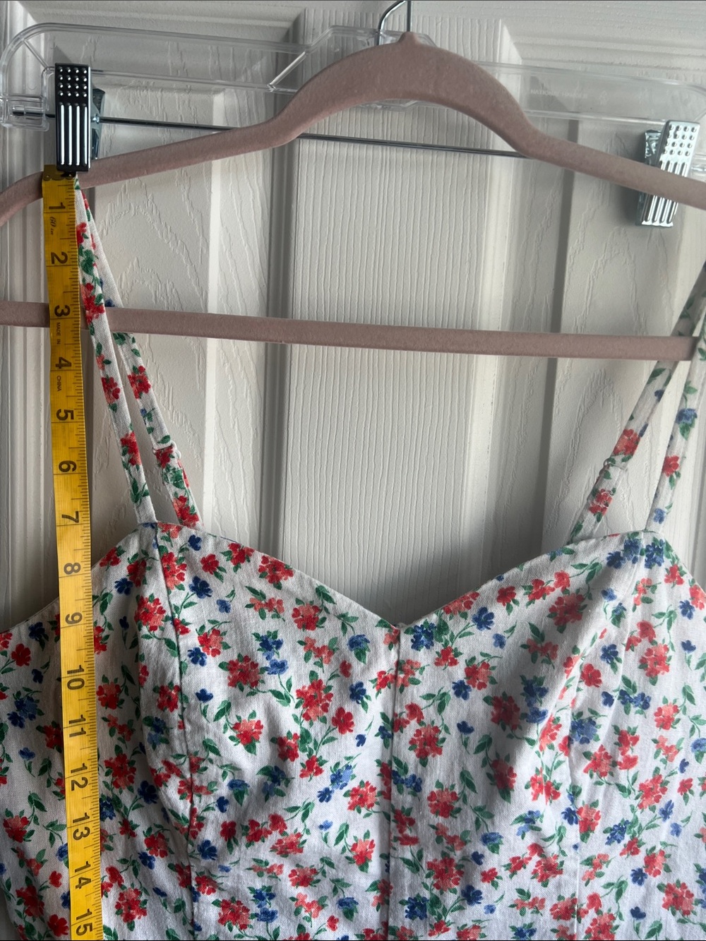 Old Navy White Floral Romper with Red & Blue Flowers - Picture 6 of 12